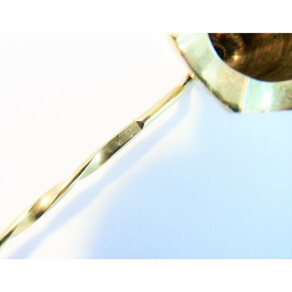 Brass Candle Snuffer Twisted Rod Star Shape Etched Bell Makers Mark Lac - Picture 4 of 5